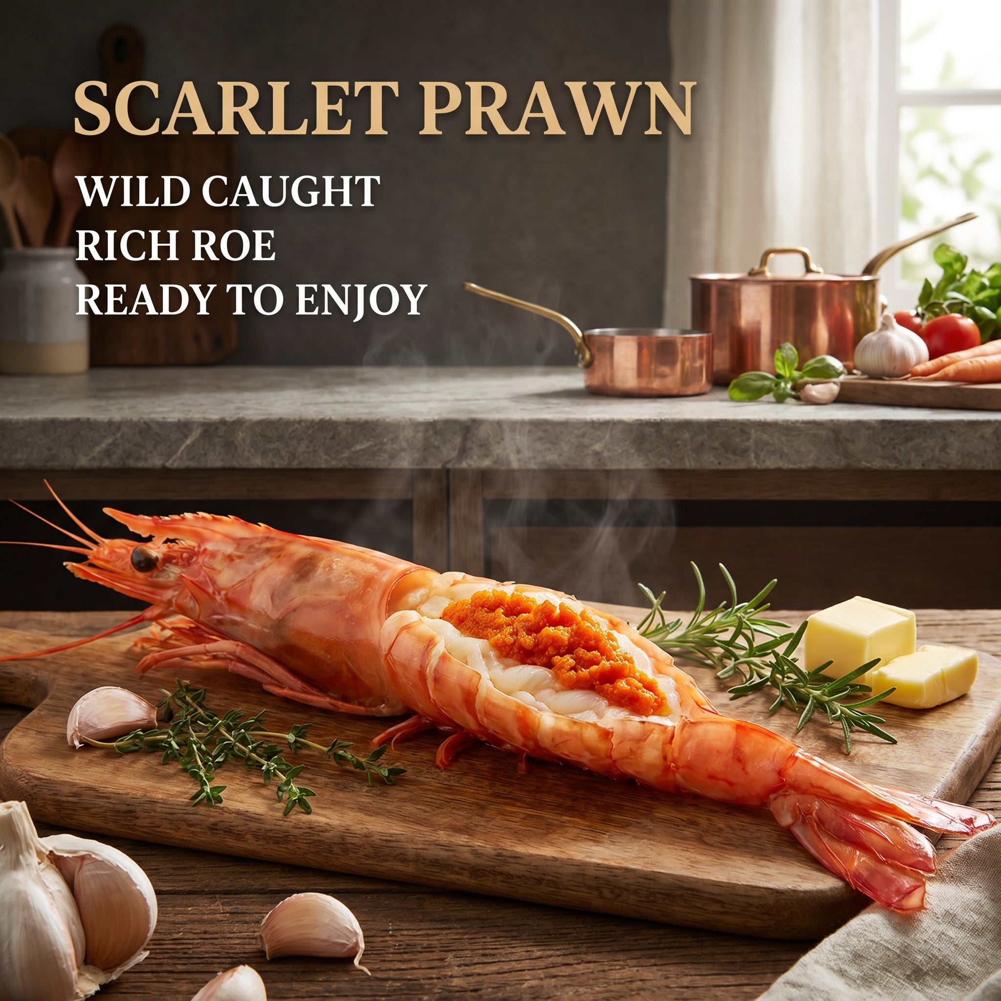 Sashimi-Grade Royal Scarlet Prawns – Sweet, Creamy & Ultra-Premium