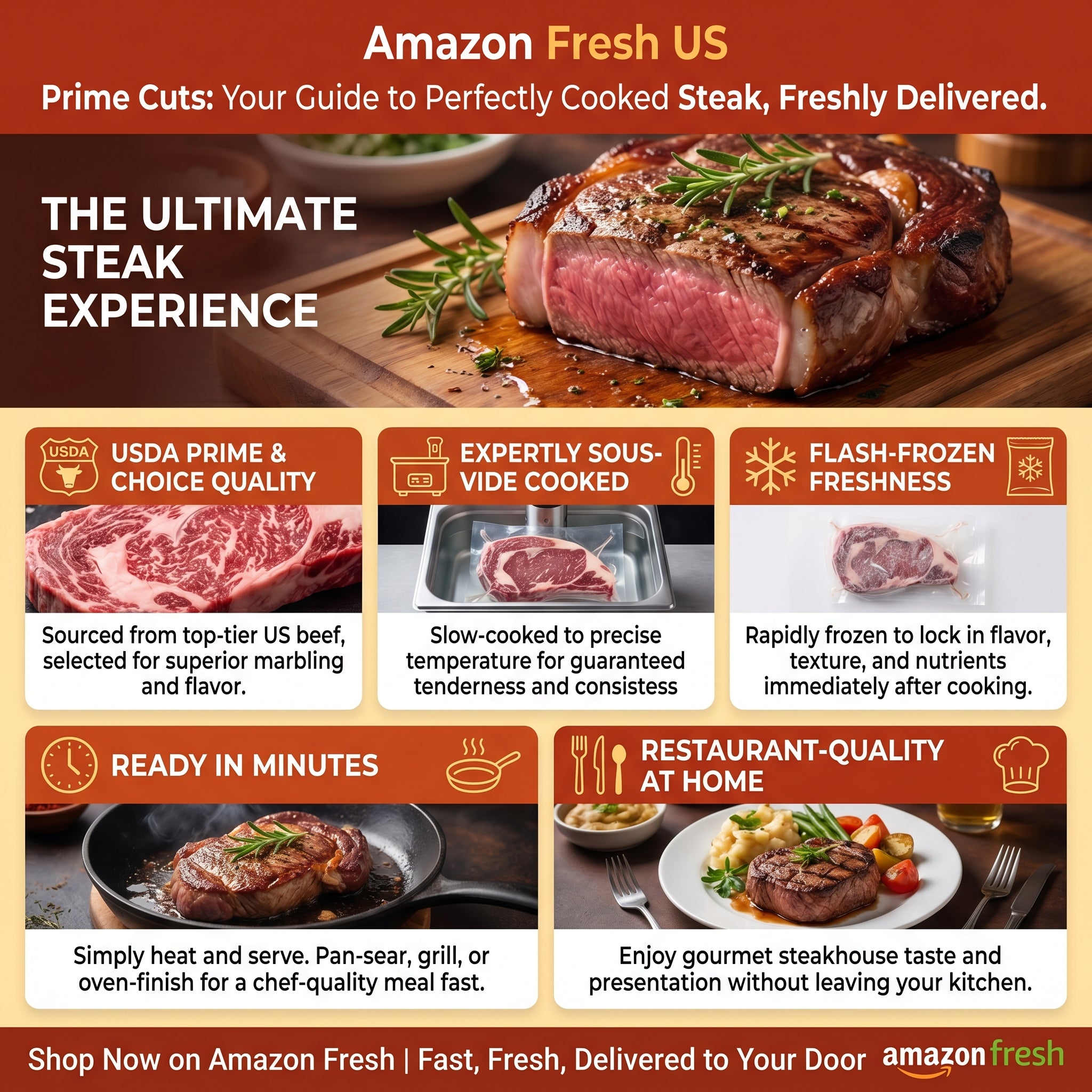 5-Minute Chef-Crafted Fully Cooked Steak – No Prep, Zero Mess