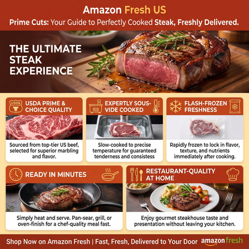 5-Minute Chef-Crafted Fully Cooked Steak – No Prep, Zero Mess